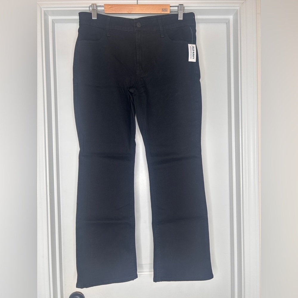 Old Navy Black Mid-Rise Wow Boot-Cut Jeans Size 12 Short - Picture 4 of 7